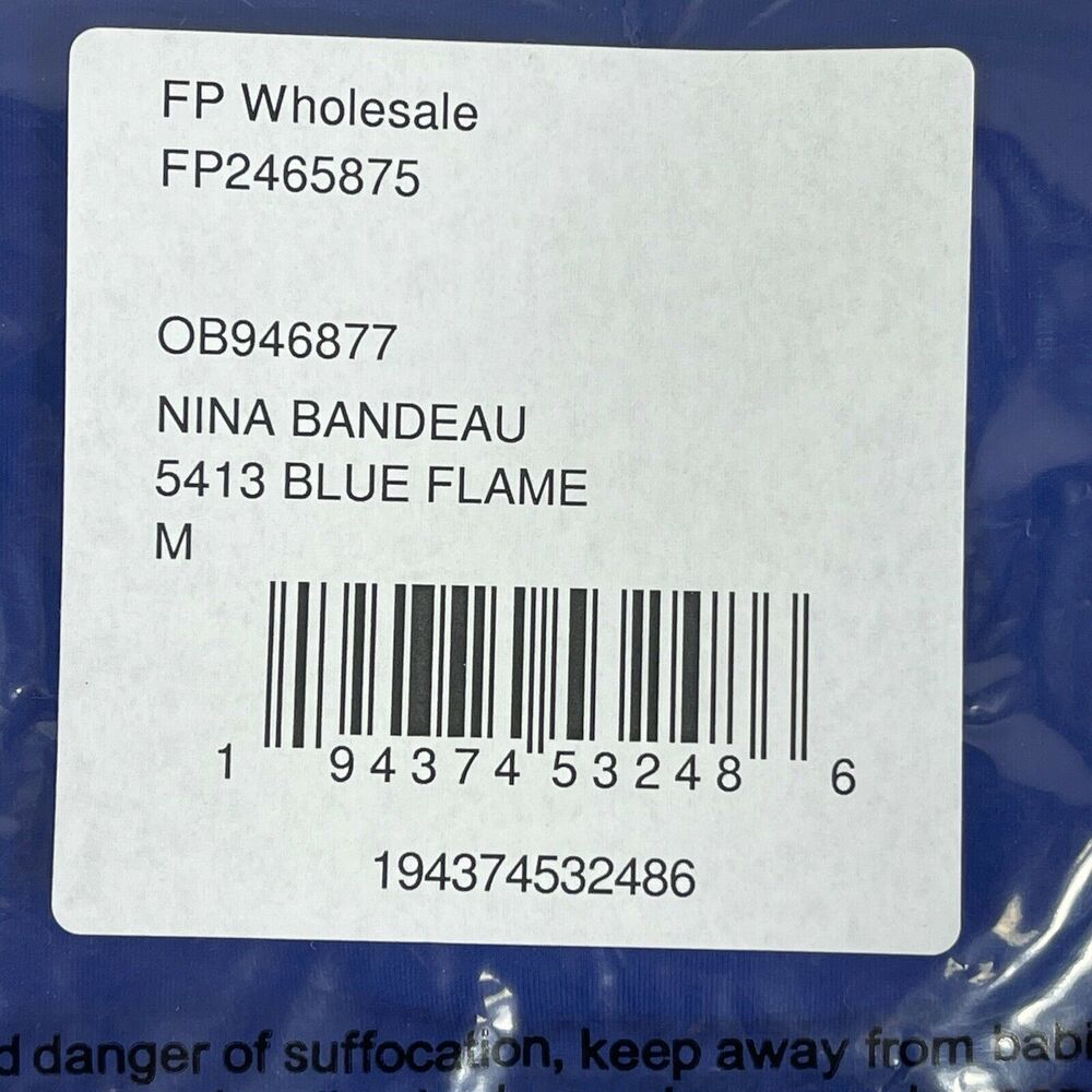 Free People Intimately Nina Bandeau Bra Medium Strapless Blue Flame Strapless - Picture 5 of 5